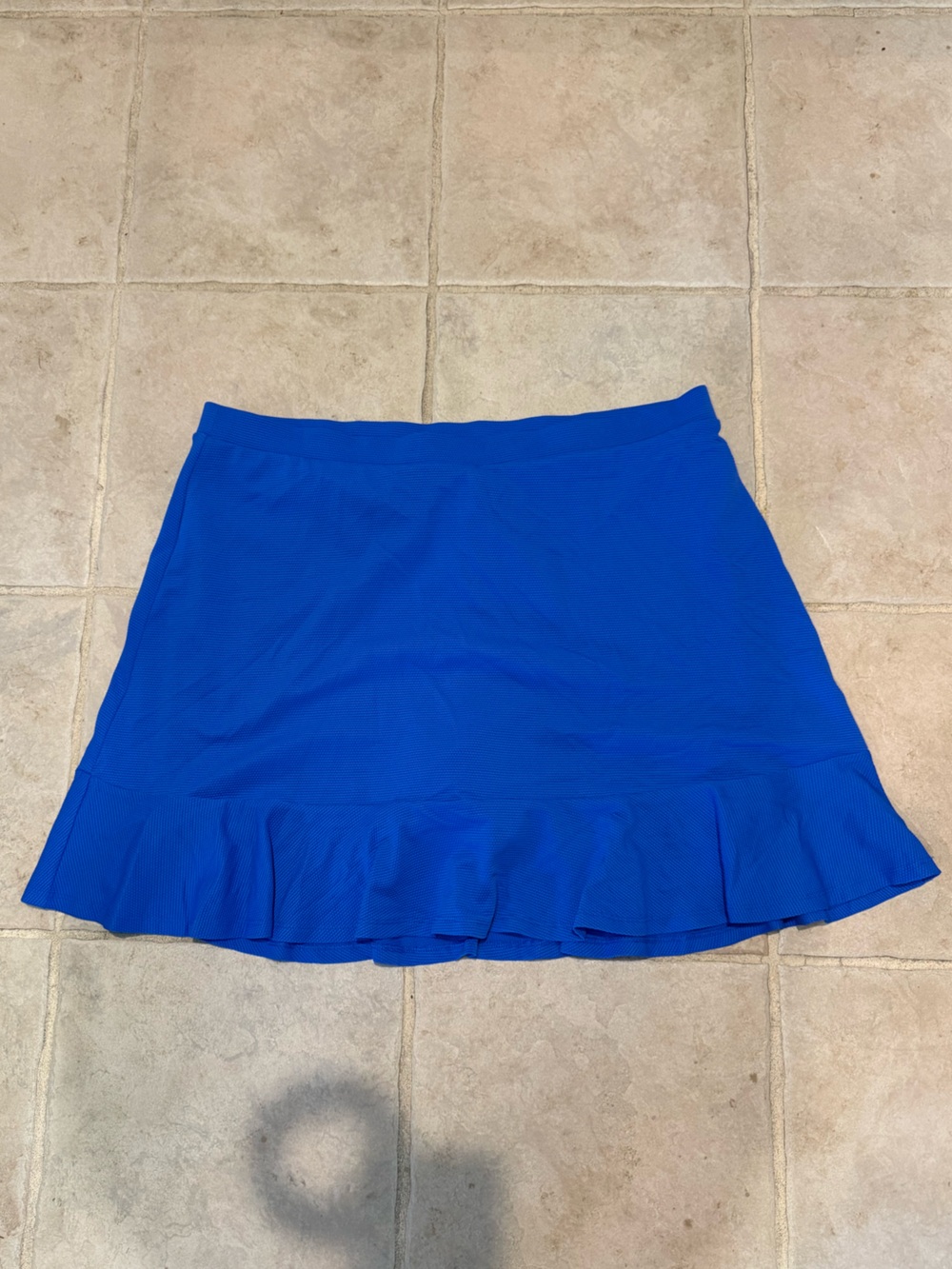 J. Crew Royal Blue Ruffle-Hem Tenis Skirt
